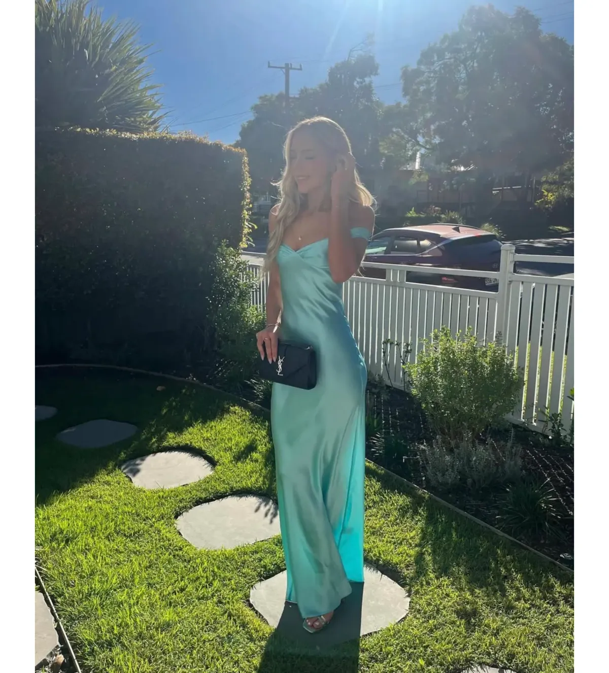 Natalie Rolt Bridget Gown in Turquoise Size 8 - Image 2