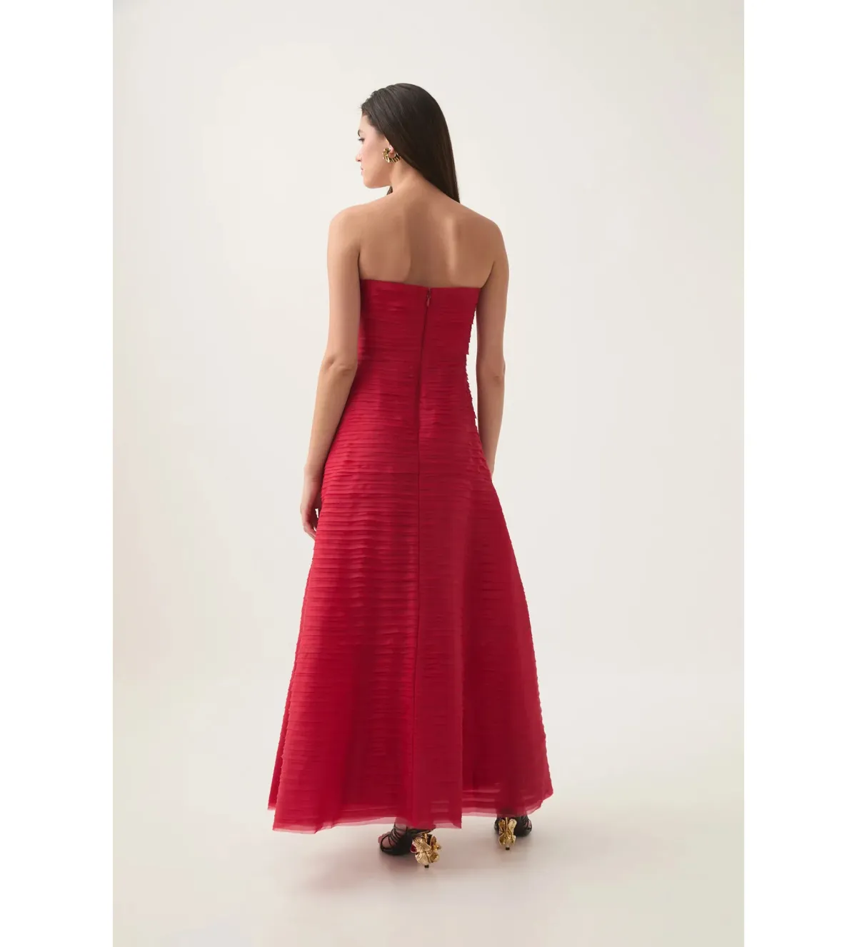Aje Soundscape Maxi Dress in Scarlet Red Size 8 - Image 3
