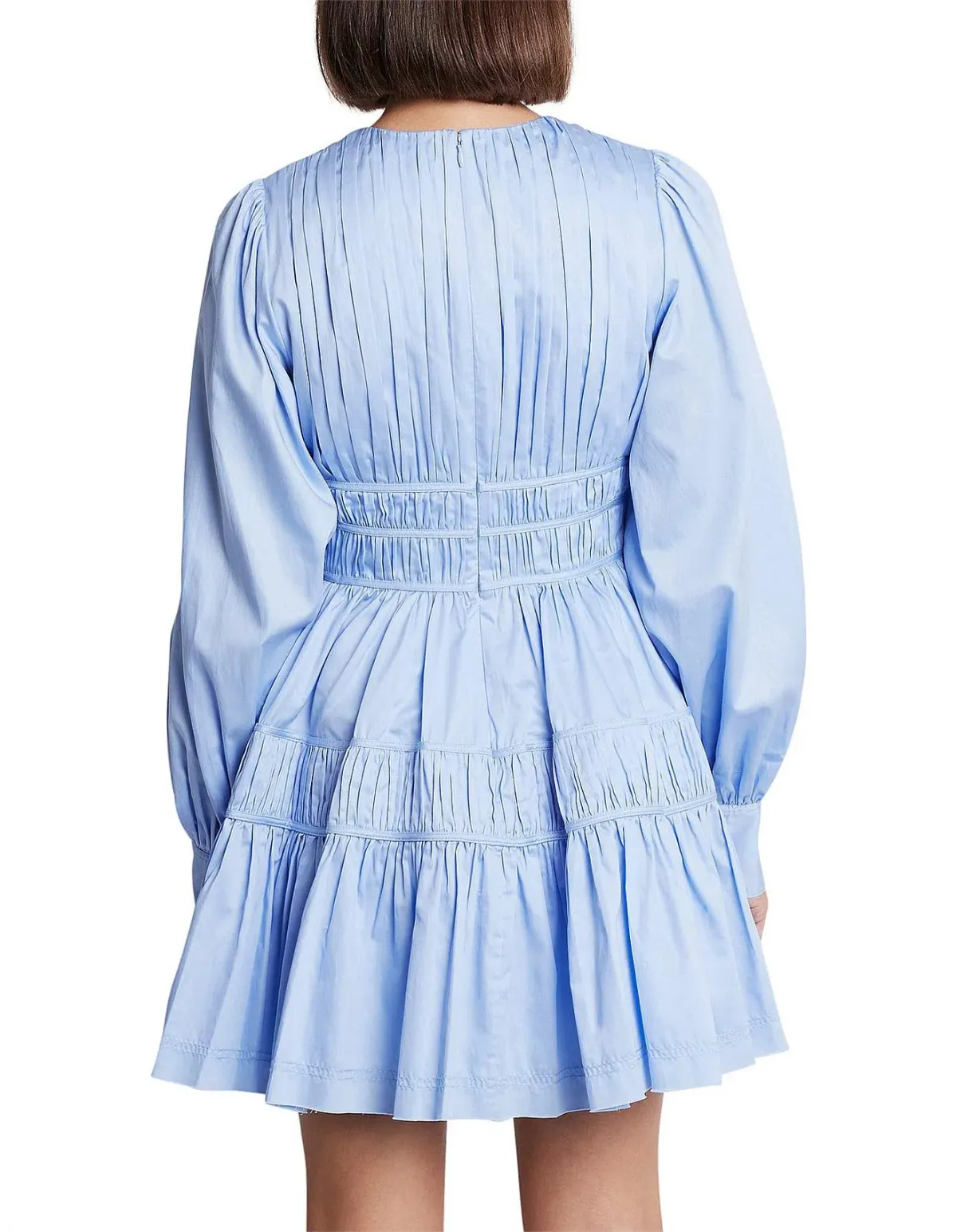 Aje Fallingwater Gathered Mini Dress Blue Size 14 - Image 3