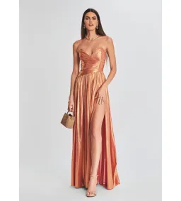 Retrofete Waldorf Dress in Apricot Size 6 for rent on The Volte - image 2