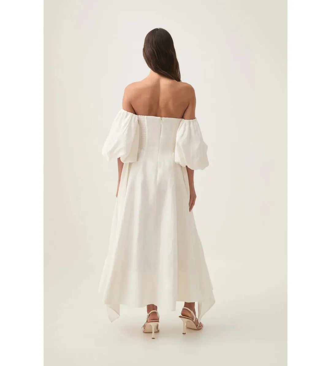 Aje Incarnation Midi Dress Ivory Size AU 10 for rent on The Volte - main image