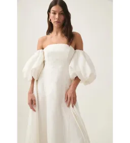 Aje Incarnation Midi Dress Ivory Size AU 10 for rent on The Volte - image 4