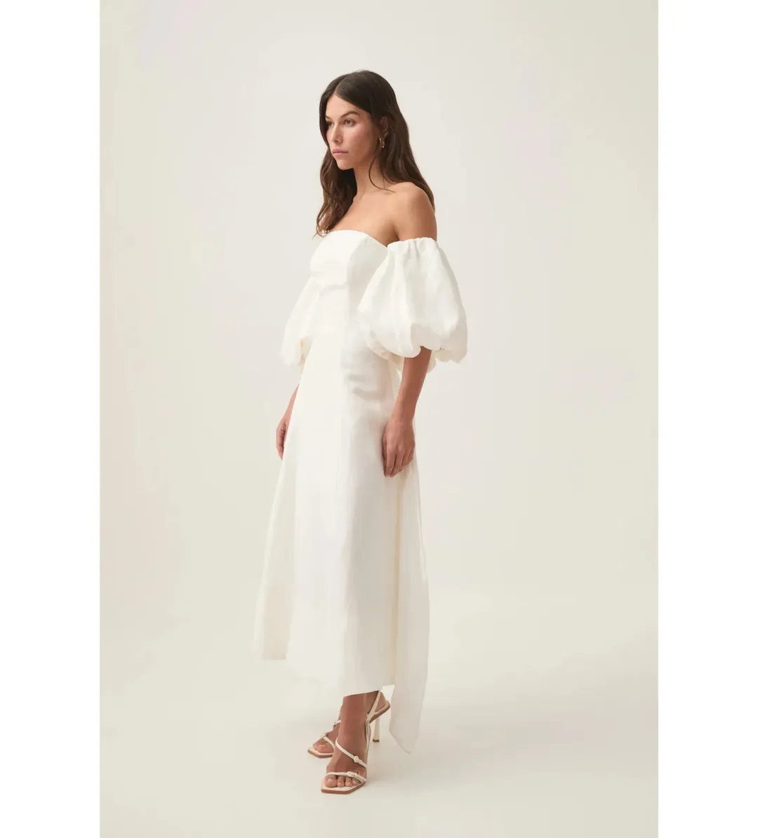 Aje Incarnation Midi Dress Ivory Size AU 10 for rent on The Volte - main image