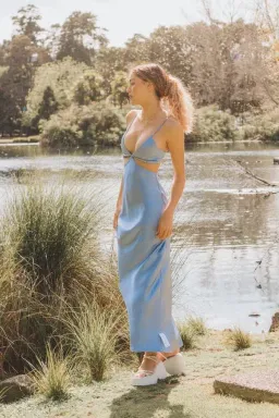 Bec & Bridge Veronique Maxi Dress Blue Size AU 6 for rent on The Volte - image 2