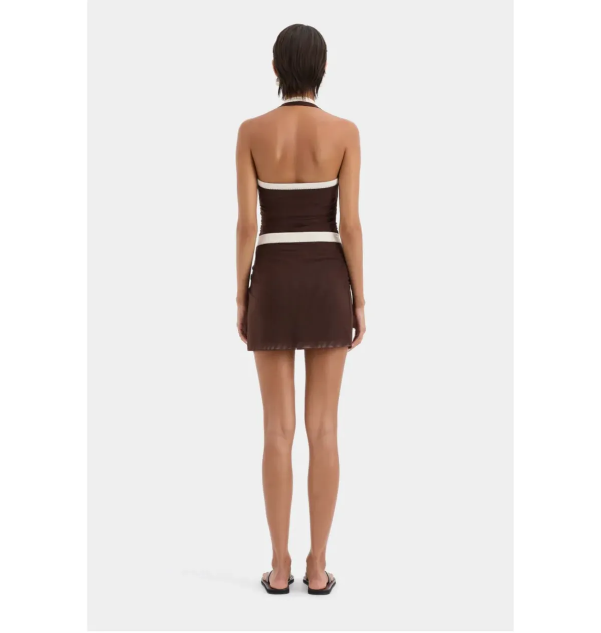 Sir the Label Jacques Mini Dress Chocolate Brown Size 0 / AU 6 - Image 2