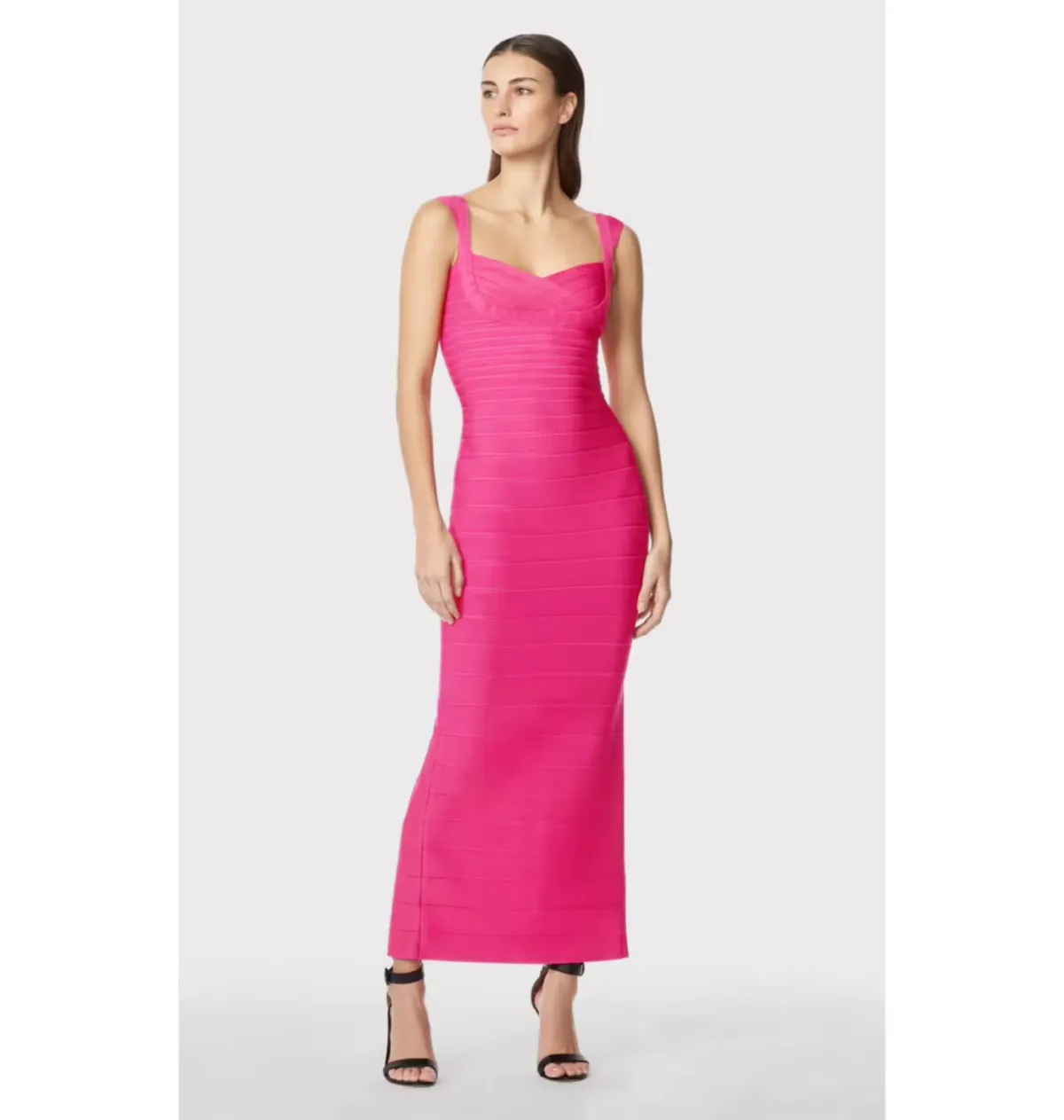 Herve Leger Sweetheart Gown Pink Size L / AU 12 - Image 1
