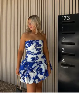 Aje Violette Bubble Hem Mini Dress Floral Size S/AU 8 for rent on The Volte - image 4