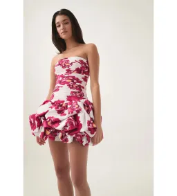 Aje Violette Bubble Hem Mini Dress in Boldly Blooming Size 8 for rent on The Volte - image 4