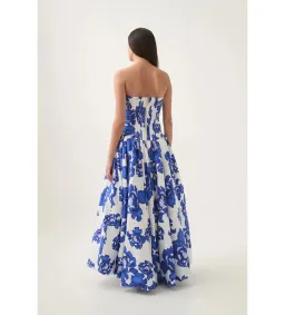 Aje Behold Maxi Dress in Boldly Blooming Cobalt Size 8 for rent on The Volte - image 3