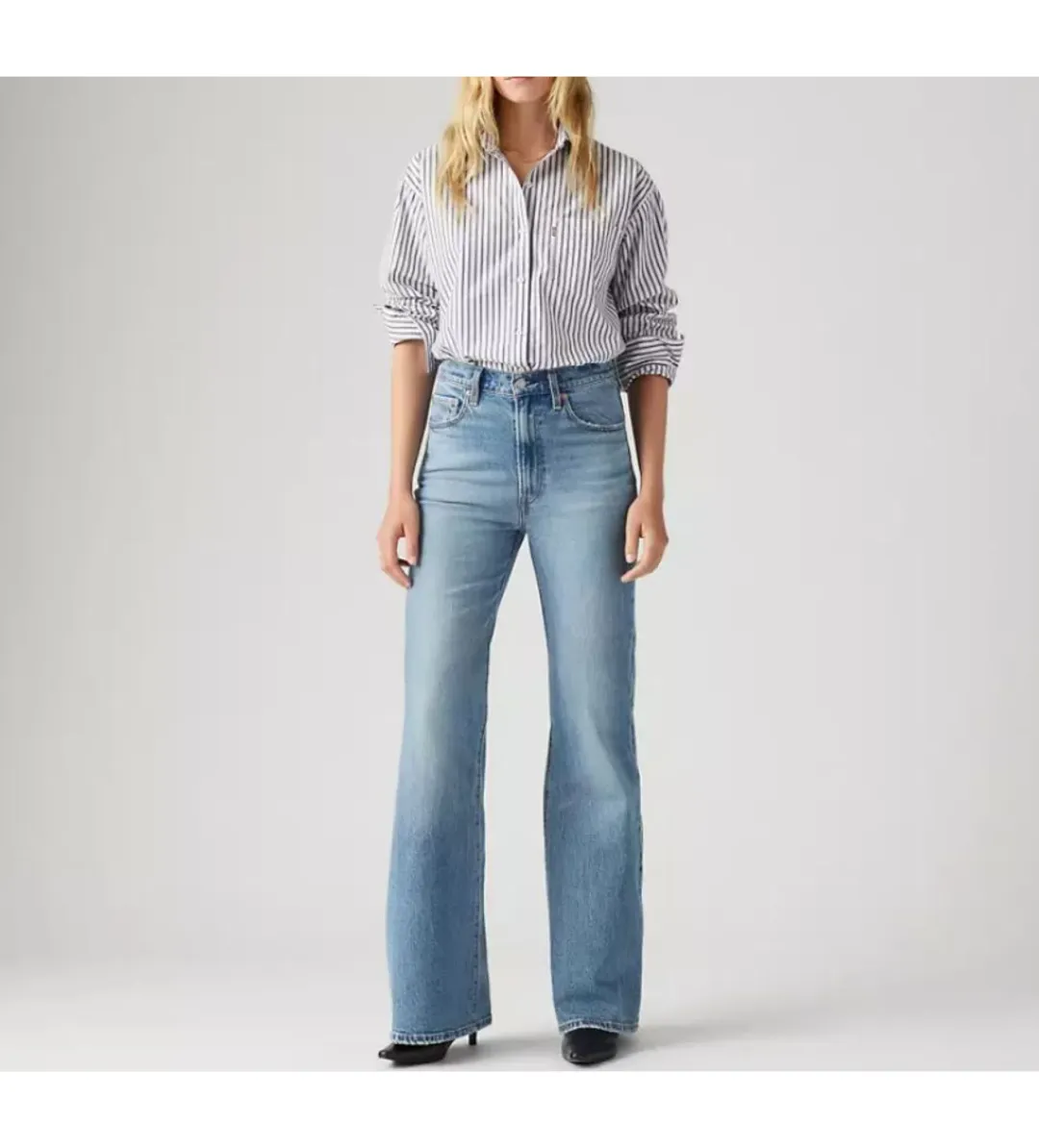 Levi's Ribcage Bell Jeans Next Saturday No Crease Blue Size AU 6 for rent on The Volte - main image