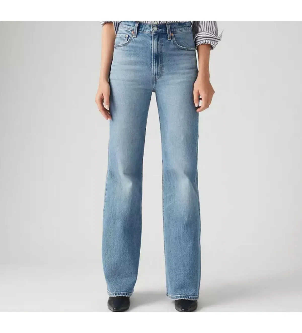 Levi's Ribcage Bell Jeans Next Saturday No Crease Blue Size AU 6 for rent on The Volte - main image