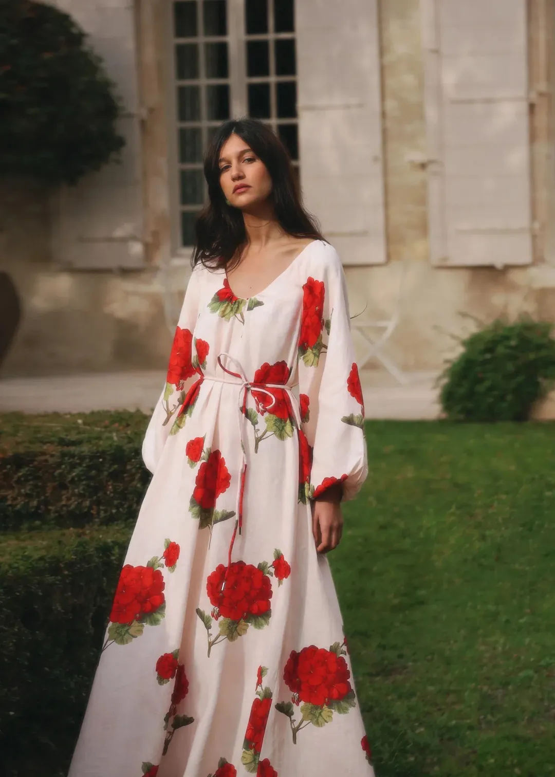 Morton Mac Delphina Dress Tall Crimson Ivy One Size for rent on The Volte - main image