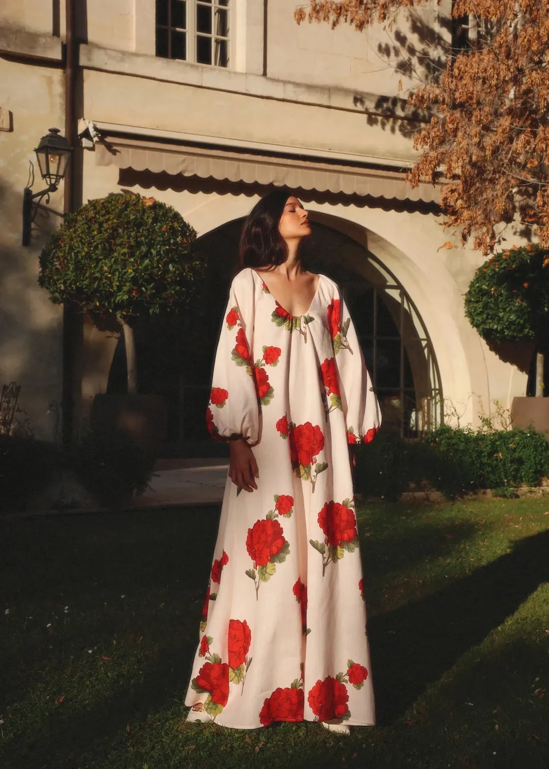 Morton Mac Delphina Dress Tall Crimson Ivy One Size for rent on The Volte - main image