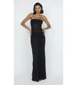 Bec & Bridge Noemi Strapless Gown Black Size AU 8 for rent on The Volte - image 1