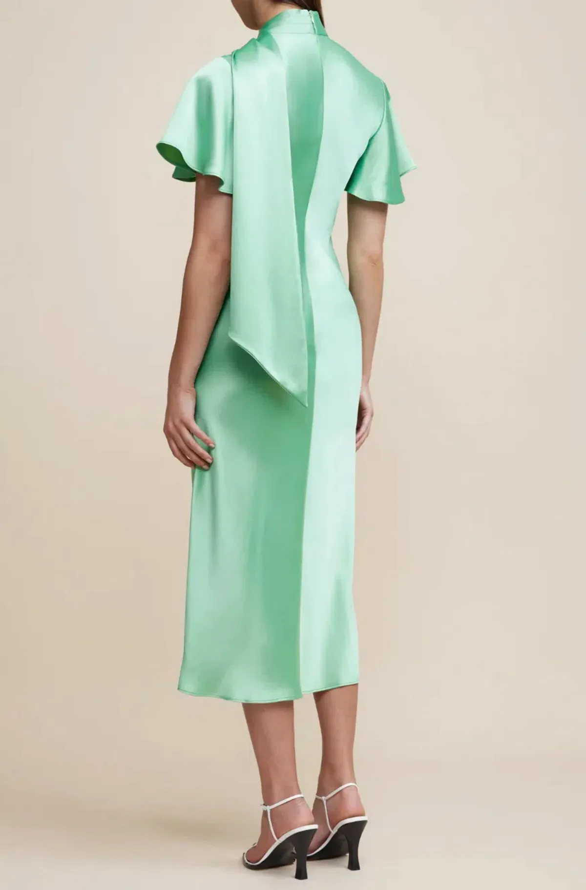 Acler Eastcott Dress Midi Green Size AU 14 - Image 3