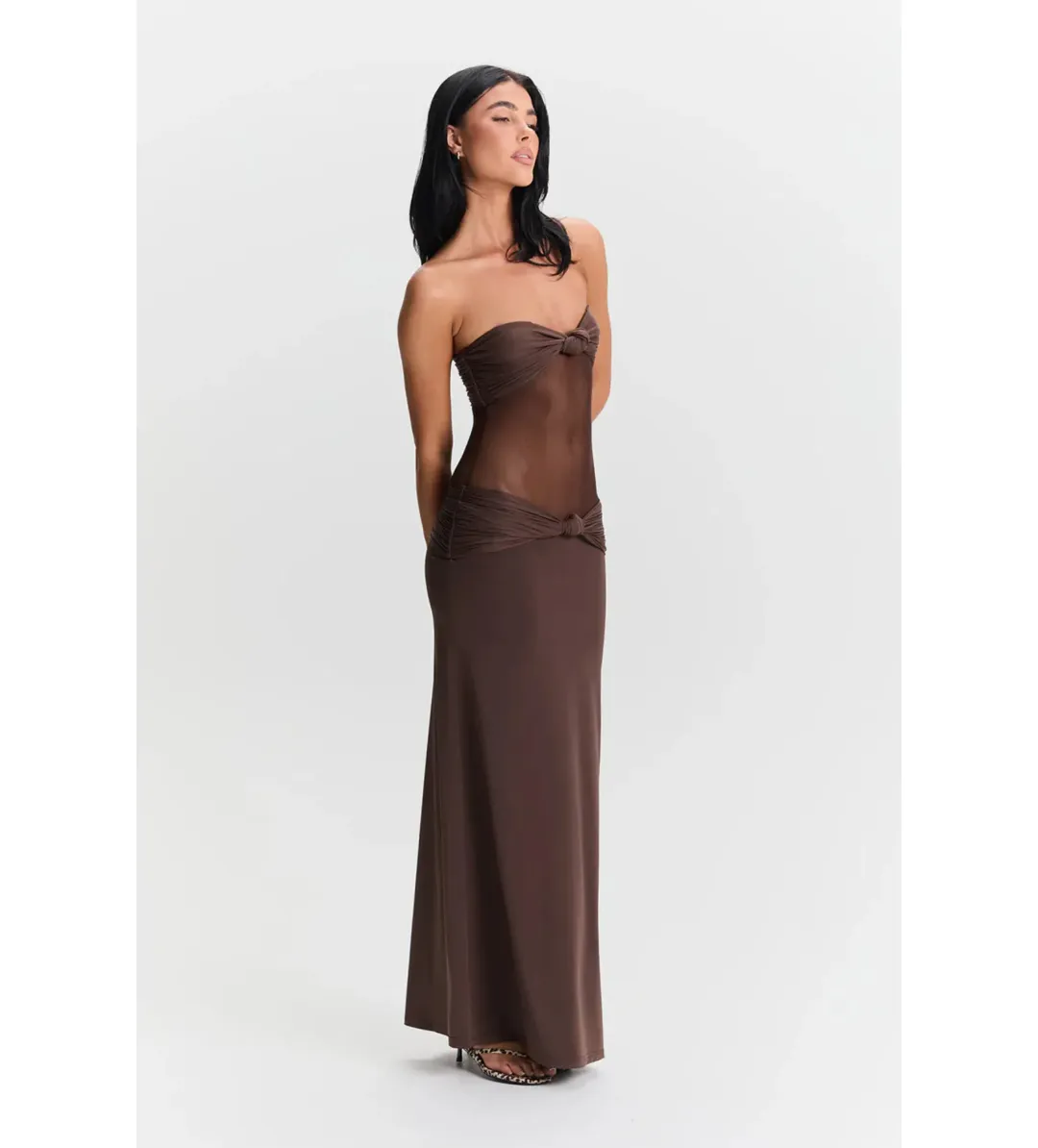 Sasha Therese Amara Maxi Dress Brown Size S/AU 8 for rent on The Volte - main image