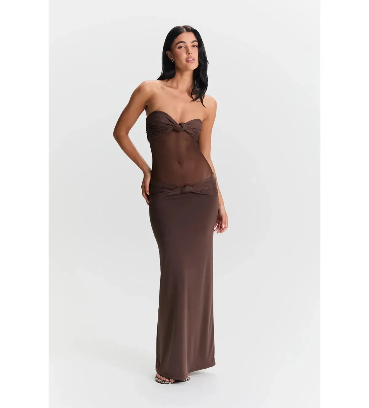 Sasha Therese Amara Maxi Dress Brown Size S/AU 8 - Image 1