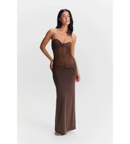 Sasha Therese Amara Maxi Dress Brown Size M/AU 10 for rent on The Volte - image 1