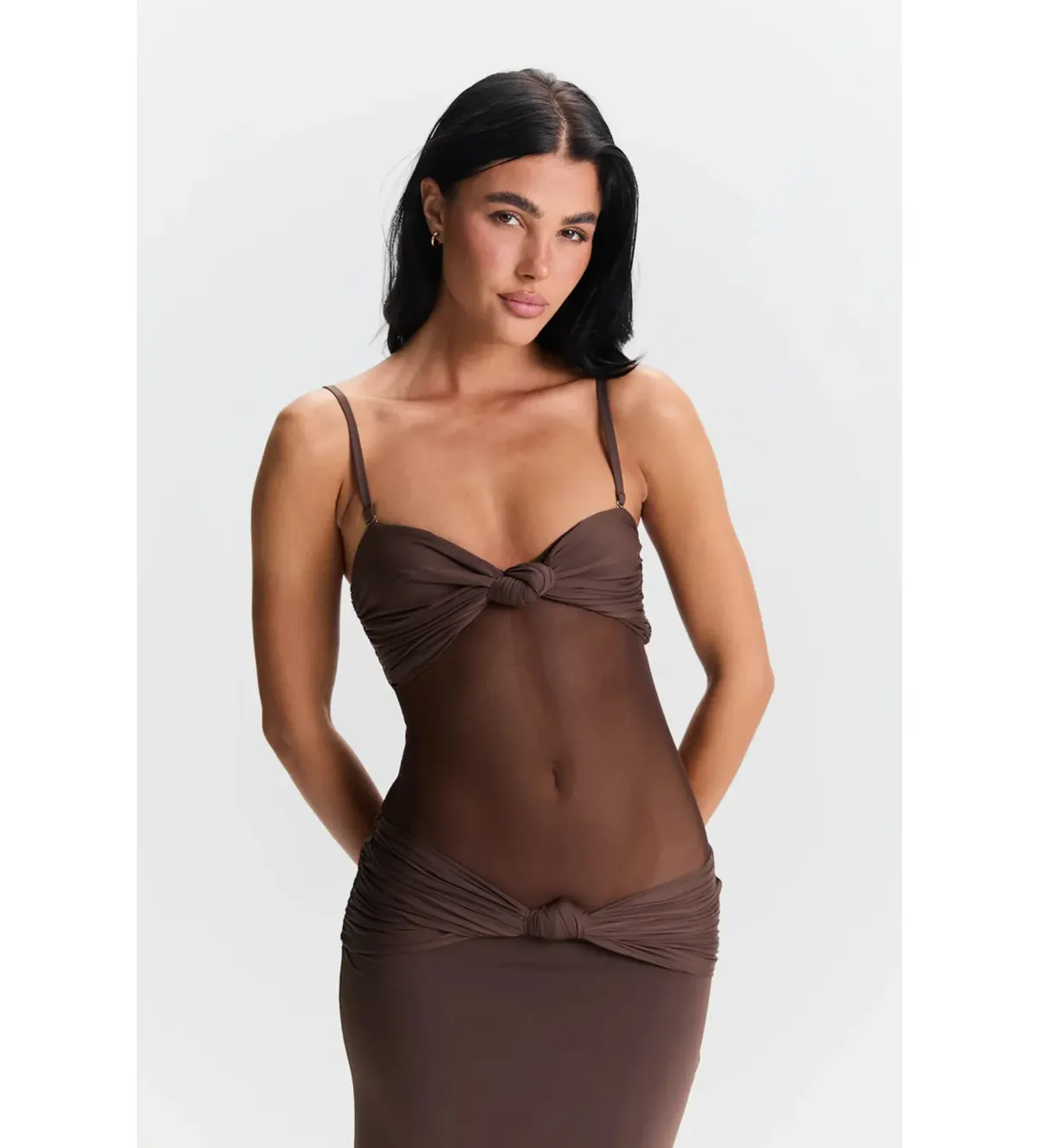 Sasha Therese Amara Maxi Dress Brown Size M/AU 10 - Image 2
