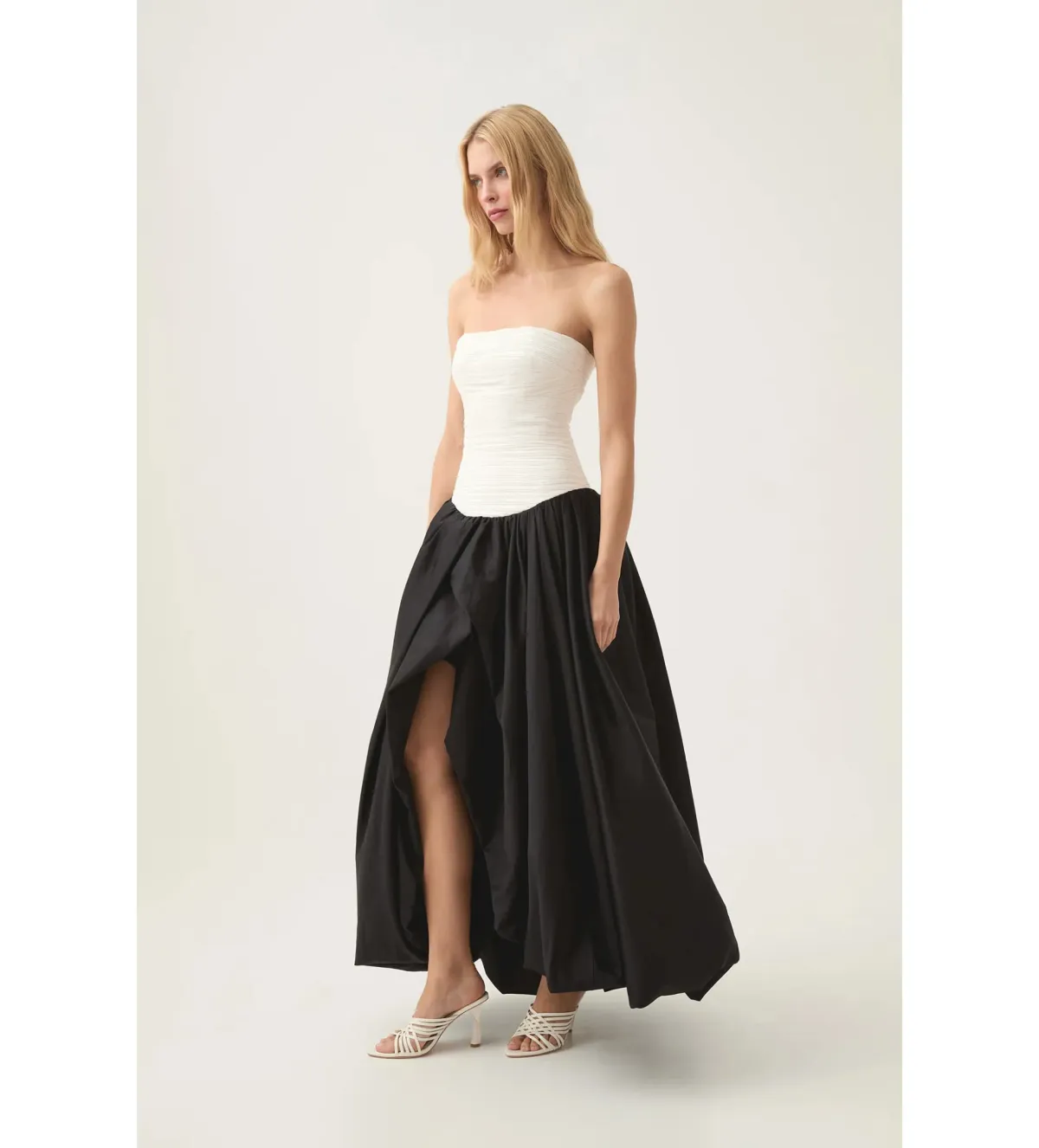 Aje Ivory Violette Bubble Hem Maxi in Black/white Size AU 4 - Image 3