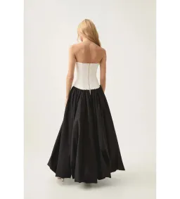 Aje Ivory Violette Bubble Hem Maxi in Black/white Size AU 6 for rent on The Volte - image 4