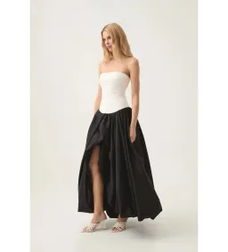 Aje Ivory Violette Bubble Hem Maxi in Black/white Size AU 10 for rent on The Volte - image 3