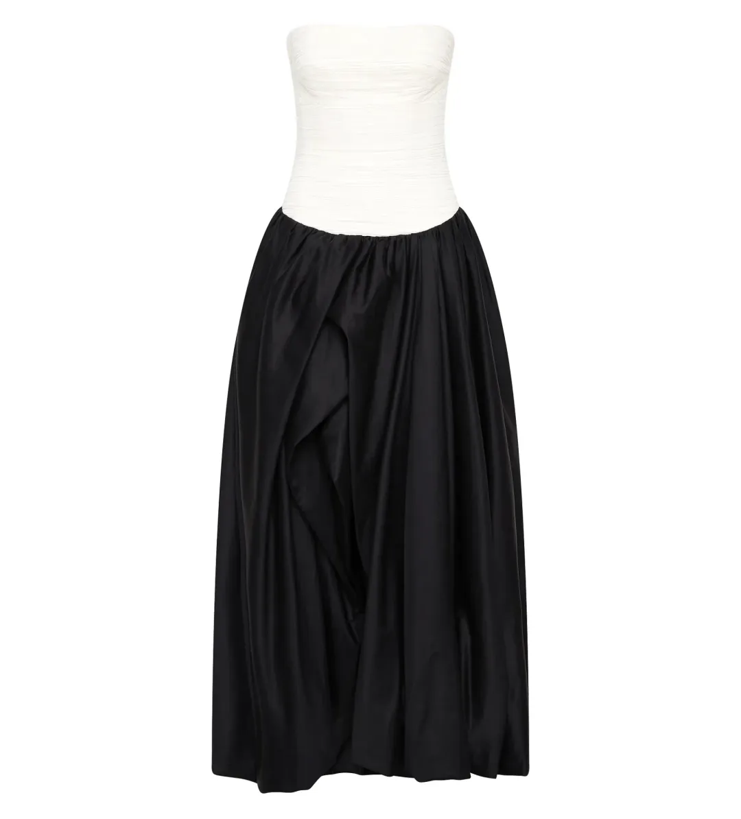 Aje Ivory Violette Bubble Hem Maxi in Black/white Size AU 10 for rent on The Volte - main image