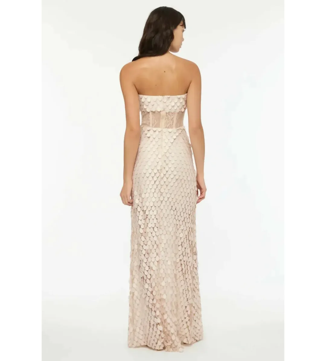 Manning Cartell Supreme Extreme Strapless Gown Chalk Size AU 4 for rent on The Volte - main image
