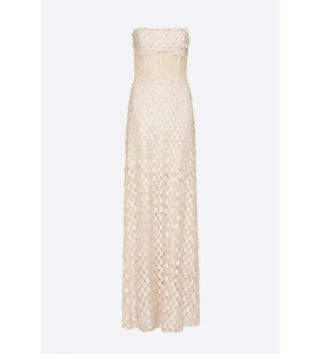 Manning Cartell Supreme Extreme Strapless Gown Chalk Size AU 4 for rent on The Volte - main image