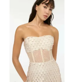 Manning Cartell Supreme Extreme Strapless Gown Chalk Size AU 4 for rent on The Volte - image 2