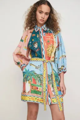Alemais All Aboard Mini Shirt Dress Size 12 for rent on The Volte - image 2