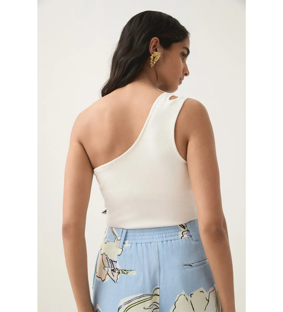 Aje Vibrancy Knit Sleeveless Top Ivory Size M/AU 10 for rent on The Volte - main image