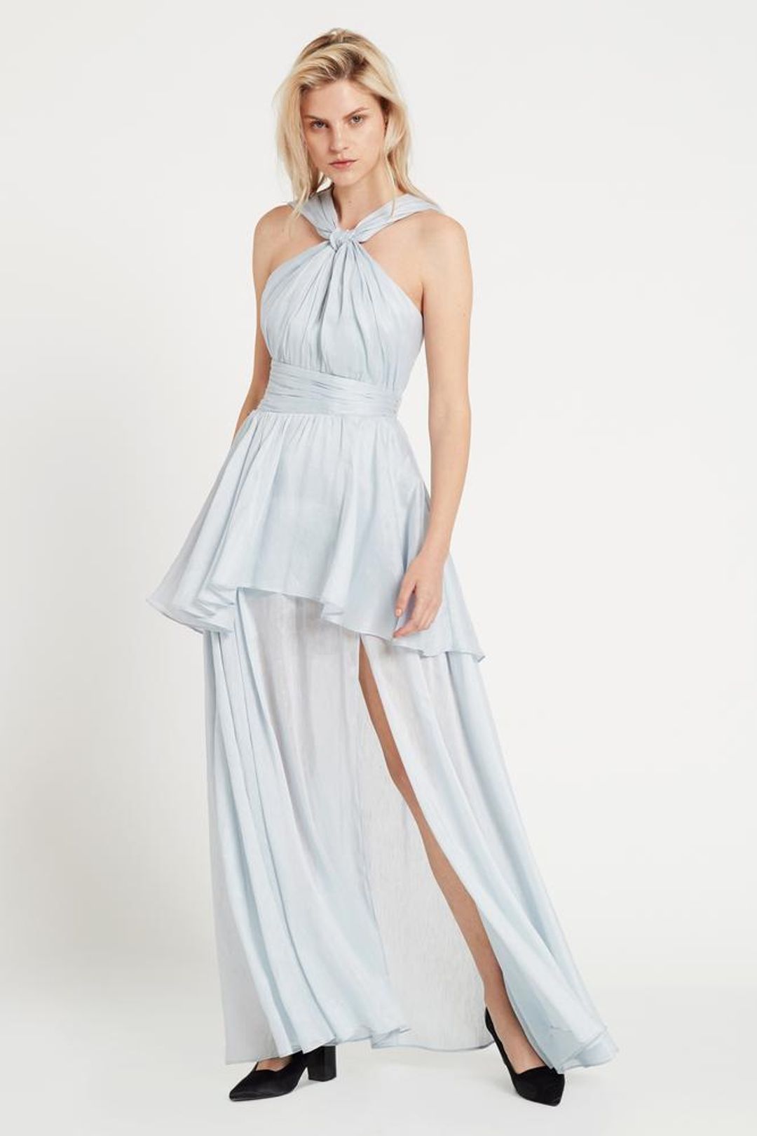 Aje Fraser Maxi Dress Blue Size 8 for rent on The Volte - main image