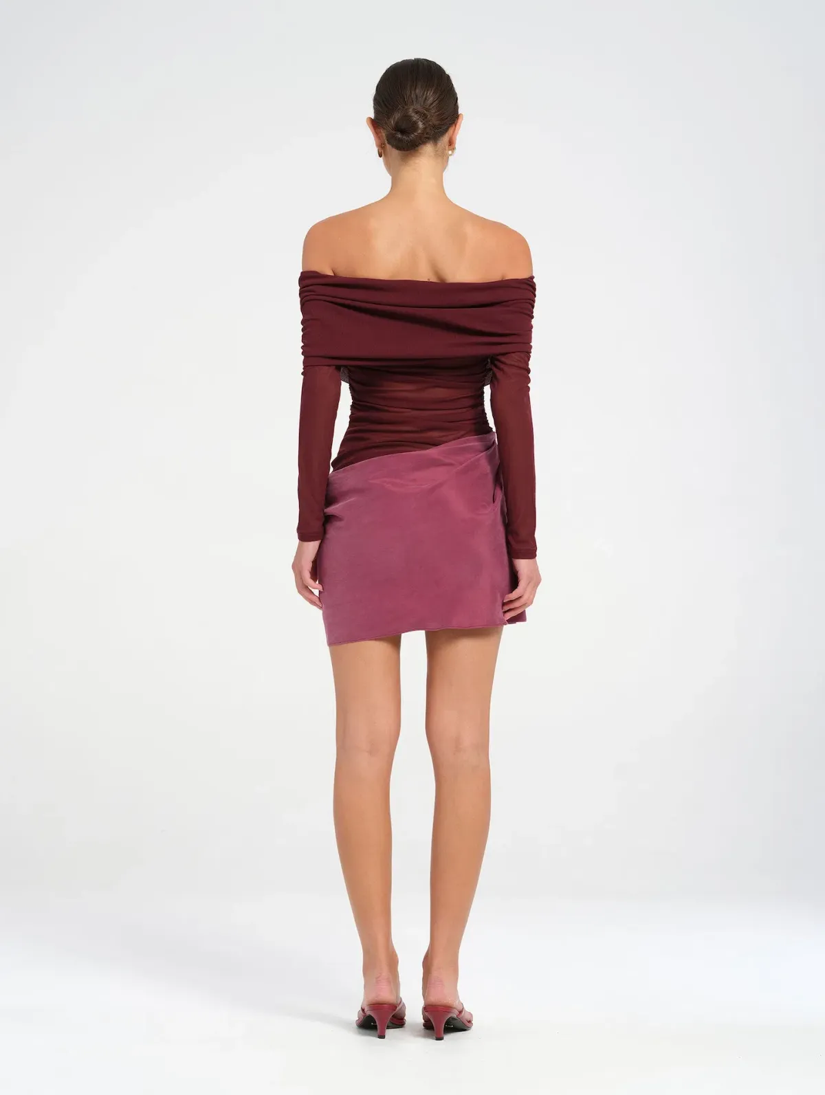 BENNI Luca Mini Dress in Plum Size 8 - Image 3