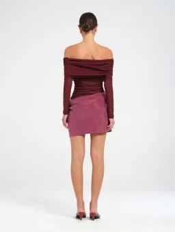 BENNI Luca Mini Dress in Plum Size 8 for rent on The Volte - image 3