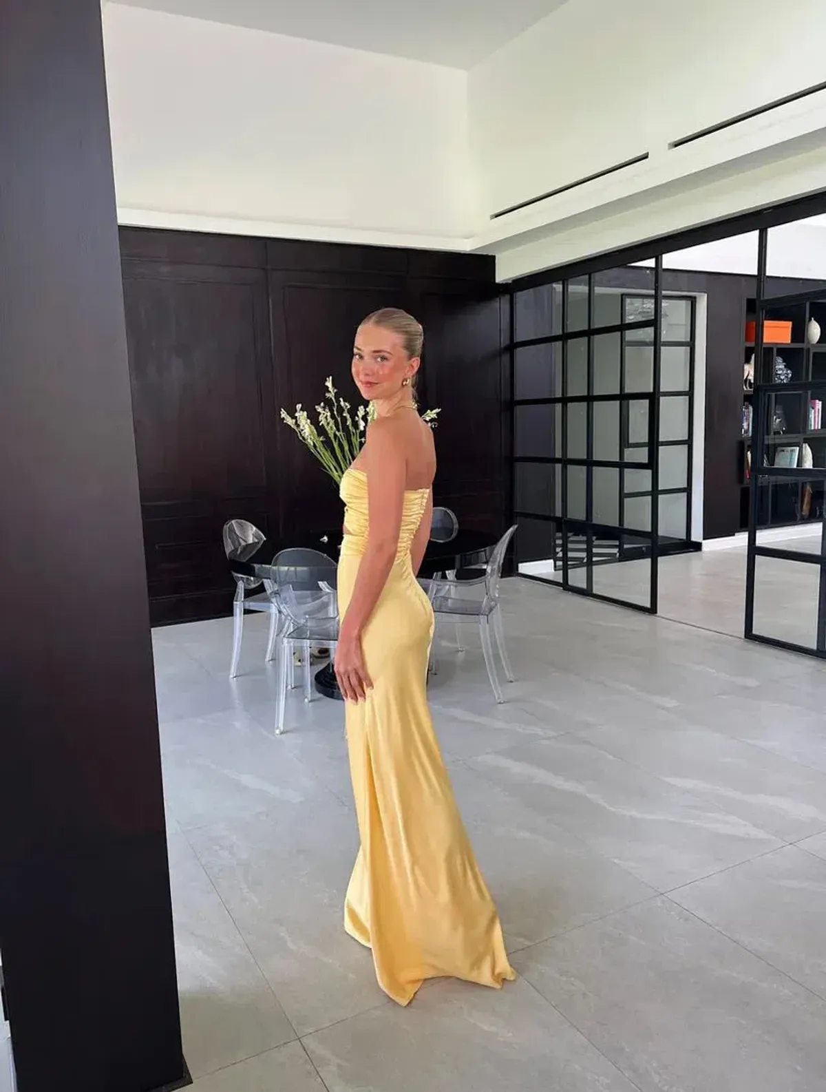 Hntr The Label Inka Gown in Gold Sun Size S/AU8 - Image 3