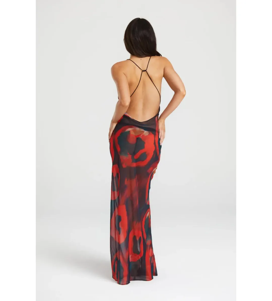 Sasha Therese Serene Maxi Dress Red Size AU 10 for rent on The Volte - main image