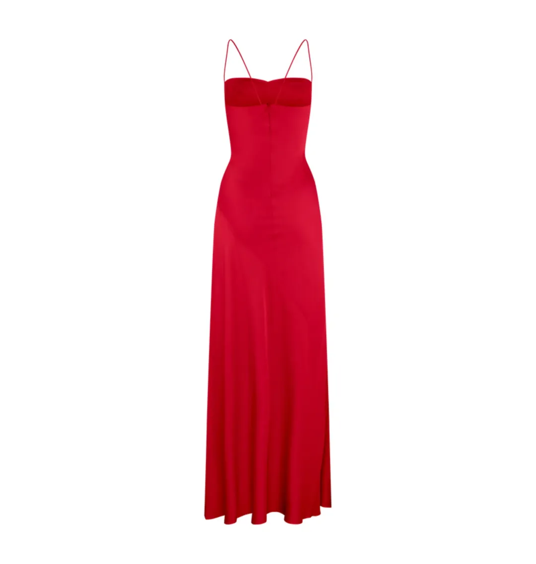 HNTR the Label Gaia Gown in Wine Size XS / AU 6 for rent on The Volte - main image