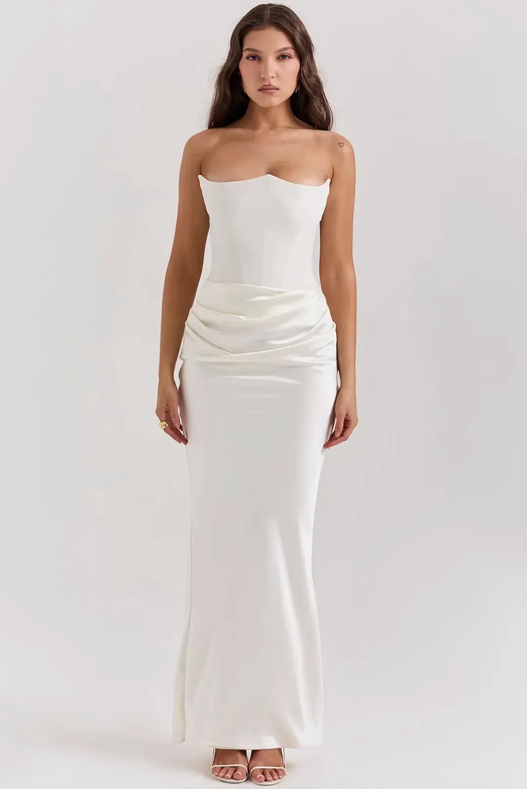 House of Cb Strapless Corset Dress Ivory Size XS / AU 6 for rent on The Volte - main image