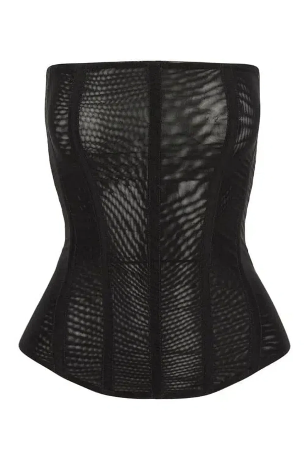 Leau Muse Mesh Corset Top in Black Size M/AU10 - Image 3