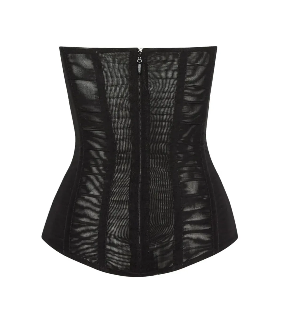 Leau Muse Mesh Corset Top in Black Size L/AU12 - Image 4