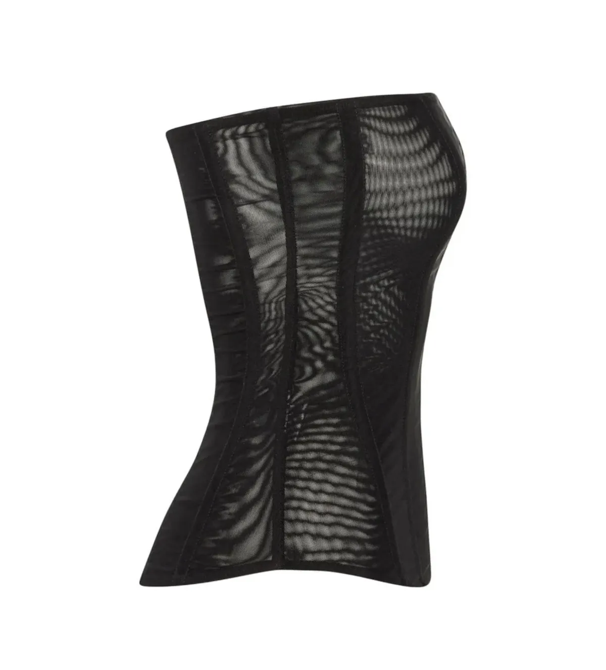 Leau Muse Mesh Corset Top in Black Size L/AU12 - Image 5