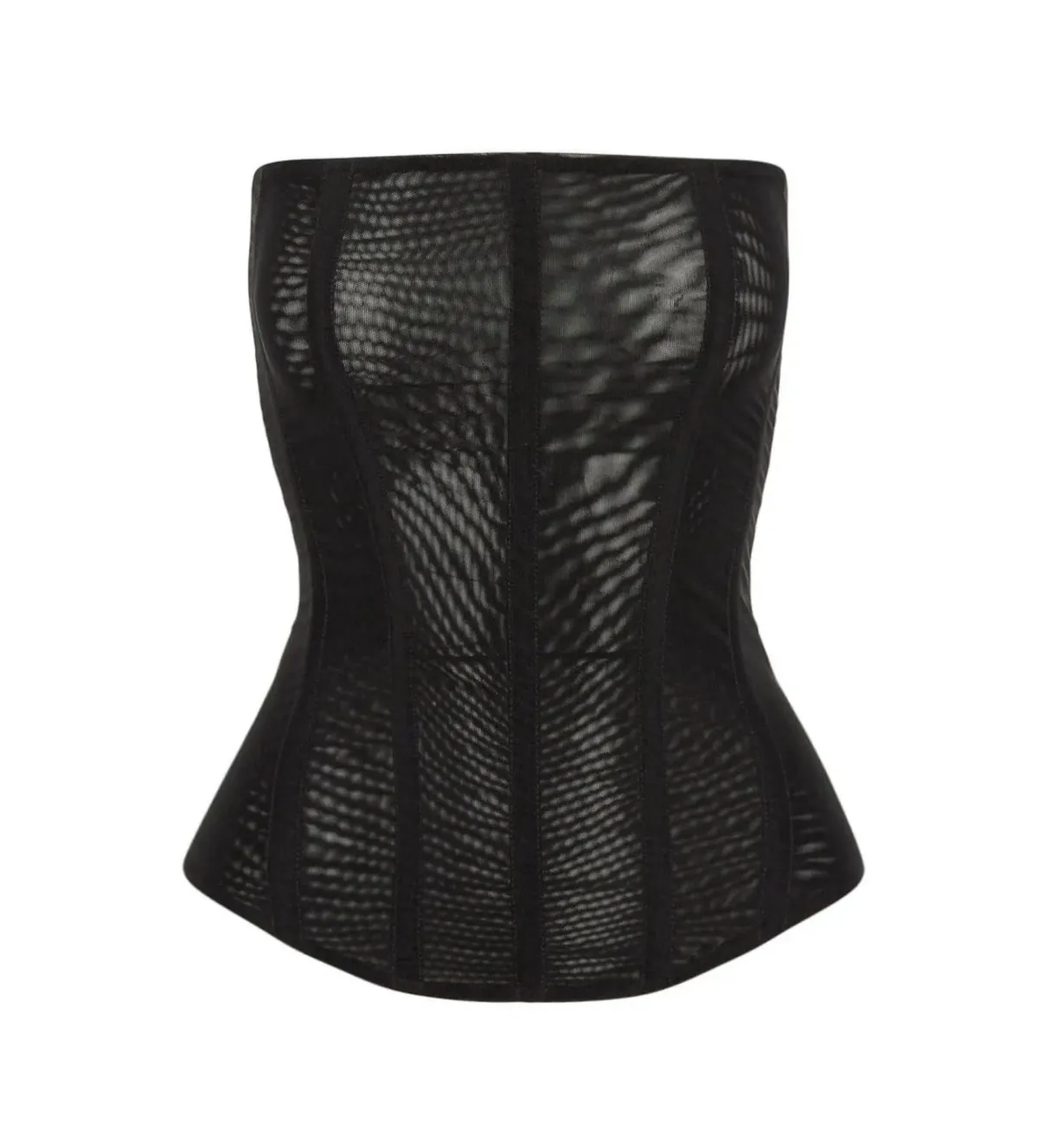 Leau Muse Mesh Corset Top in Black Size L/AU12 - Image 3