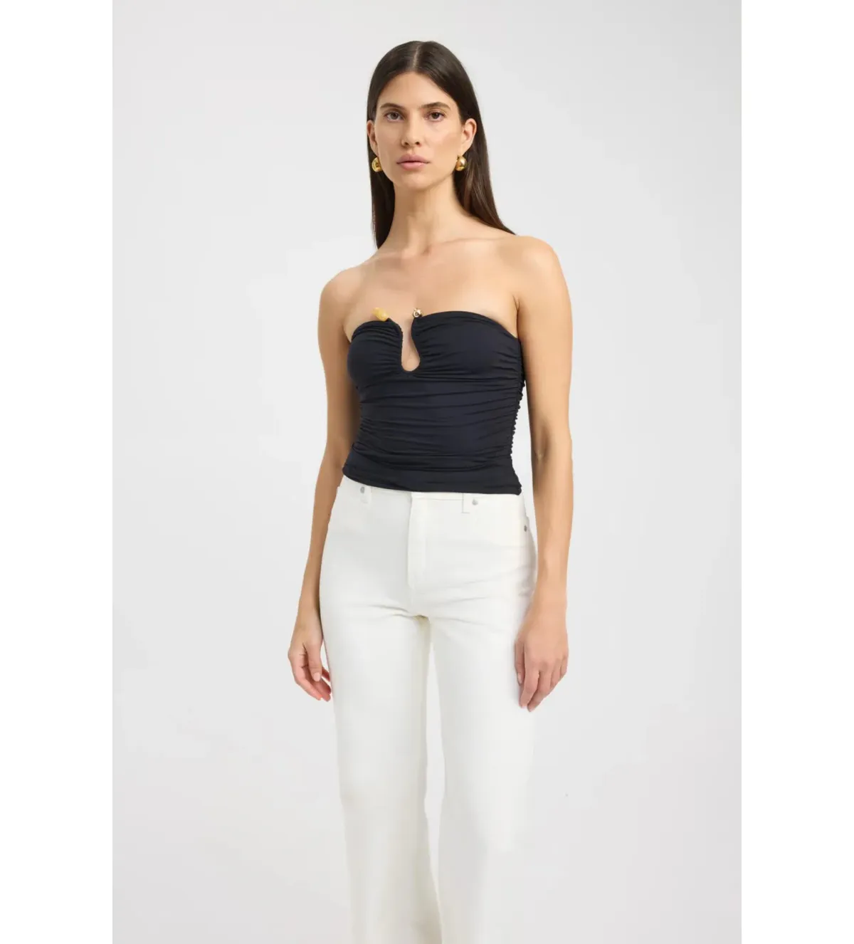 Kookai Tayla Trim Top Black Size AU 8 - Image 2
