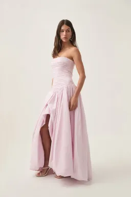 Aje Violette Bubble Hem Maxi Dress Pastel Pink Size AU 12 for rent on The Volte - image 2