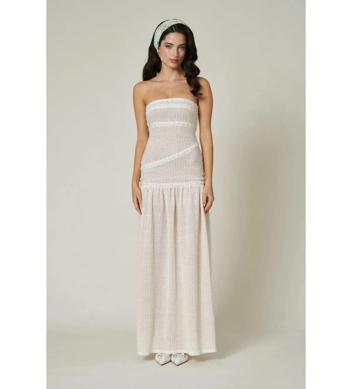 Fait Par Foutch Colette Maxi Dress Ivory Size XS/AU 6 - Image 1