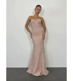 Herve Leger Sara Gown Blush Size S / AU 8 for rent on The Volte - image 1