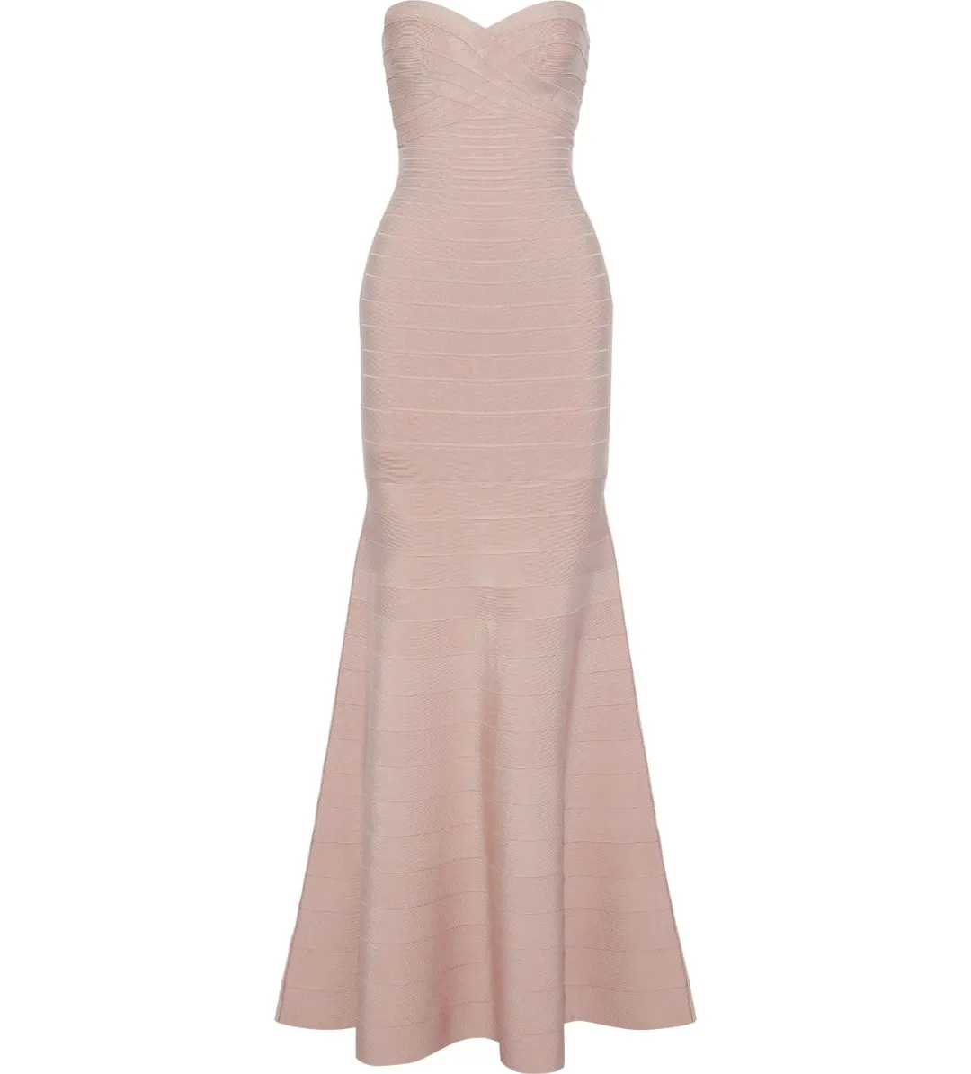 Herve Leger Sara Gown Blush Size S / AU 8 for rent on The Volte - main image