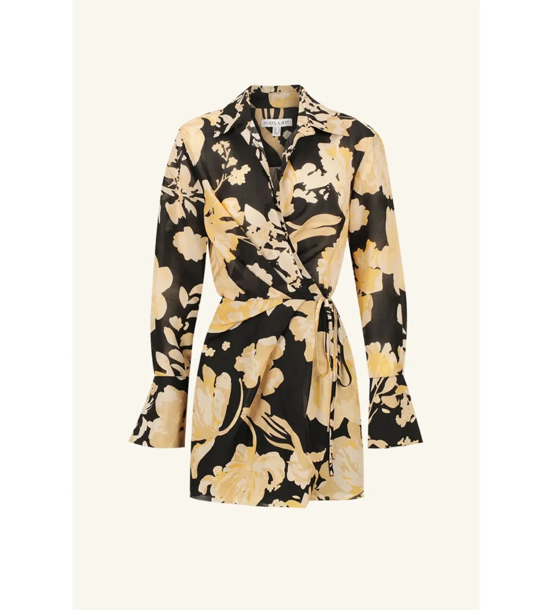 Shona Joy Draped Shirt Mini Dress Xenia Size AU 12 for rent on The Volte - main image