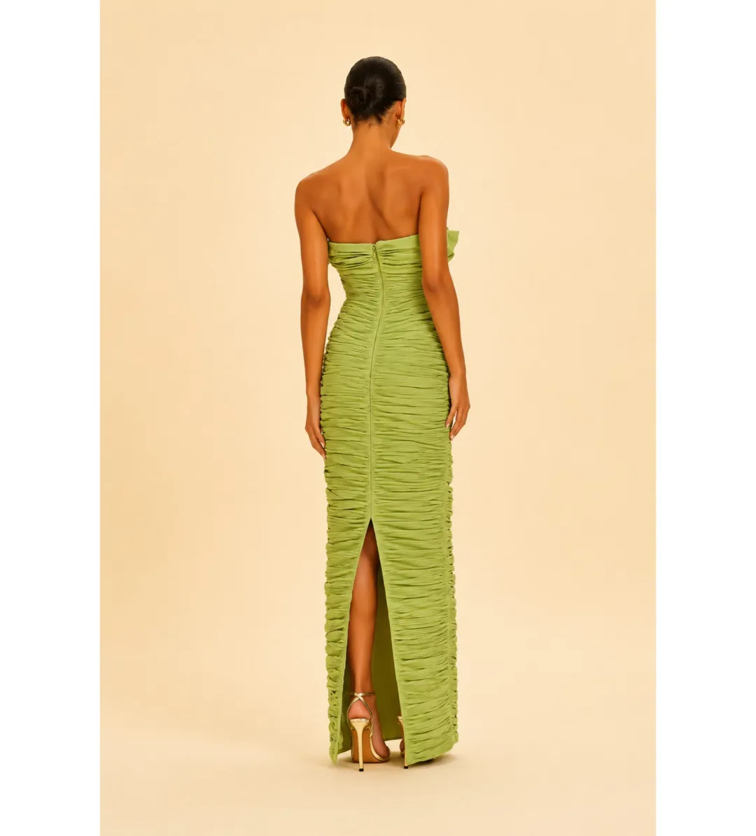 Rachel Gilbert Jensen Maxi Gown in Green Dress Size AU12 for rent on The Volte - main image